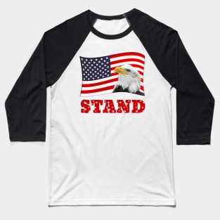 STAND US Flag and Eagle Baseball T-Shirt